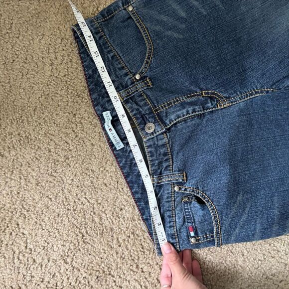 TOMMY HILFIGER Classic Blue Women's Jeans size 8 y2k 90s flare denim - Picture 9 of 13
